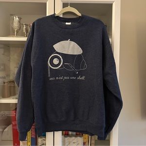 Funny weird marcel the shell magrite sweatshirt size M